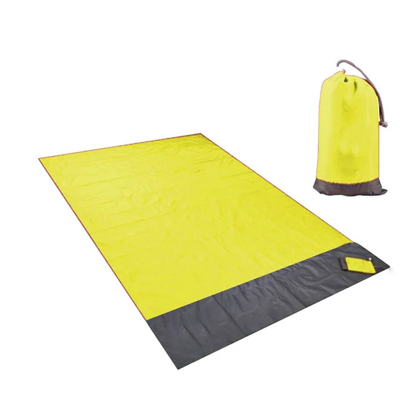 Beach Blanket Sandproof Beach Mat Beach Sheet Waterproof Sand Mat with Stakes Lightweight Mat for Picnic Camping